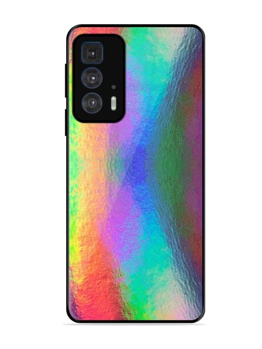 Colorful Holographic Background Glossy Metal TPU Phone Cover for Motorola Edge 20 Pro Zapvi