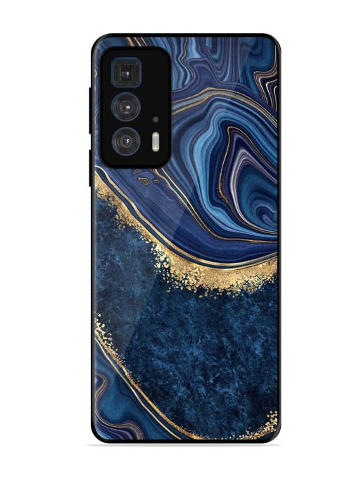 Abstract Background Blue Glossy Metal TPU Phone Cover for Motorola Edge 20 Pro Zapvi