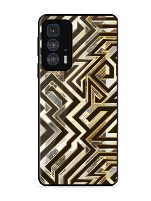 Technology Geometric Seamless Glossy Metal Phone Cover for Motorola Edge 20 Pro Zapvi