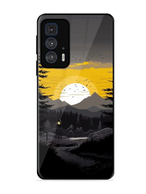 Sunset Vector Glossy Metal Phone Cover for Motorola Edge 20 Pro Zapvi