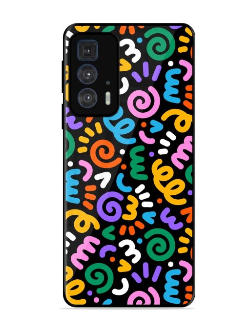 Colorful Seamless Vector Glossy Metal Phone Cover for Motorola Edge 20 Pro