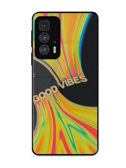 Good Vibes Glossy Metal Phone Cover for Motorola Edge 20 Pro Zapvi