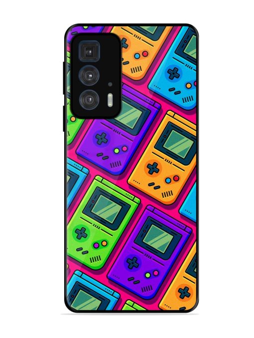 Game Seamless Pattern Glossy Metal Phone Cover for Motorola Edge 20 Pro Zapvi