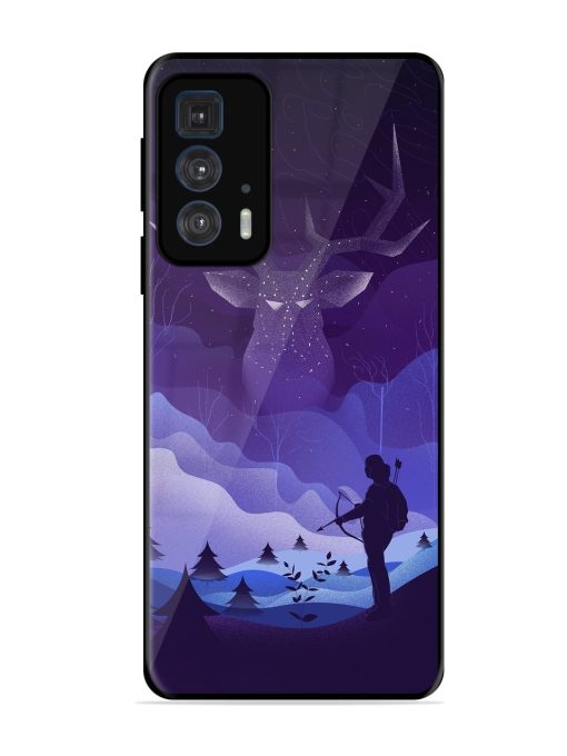 Deer Forest River Glossy Metal Phone Cover for Motorola Edge 20 Pro