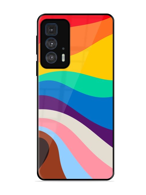 Minimal Pride Art Glossy Metal Phone Cover for Motorola Edge 20 Pro Zapvi