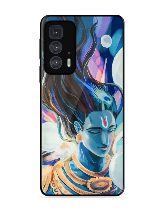 Bhagwan Sri Krishna Glossy Metal Phone Cover for Motorola Edge 20 Pro Zapvi