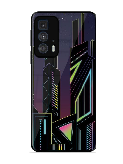 Neon Dreamscape Glossy Metal Phone Cover for Motorola Edge 20 Pro Zapvi