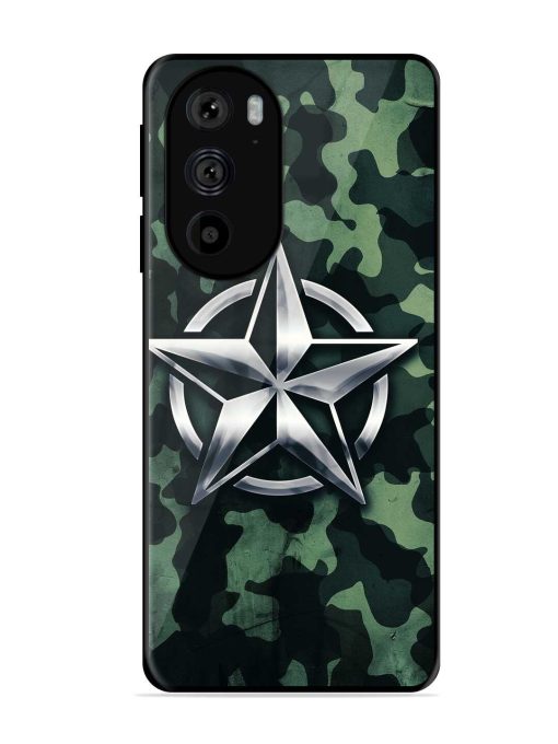 Indian Army Star Design Glossy Metal Phone Cover for Motorola Edge 30 Pro Zapvi