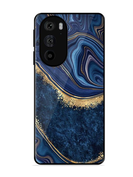 Abstract Background Blue Glossy Metal TPU Phone Cover for Motorola Edge 30 Pro Zapvi