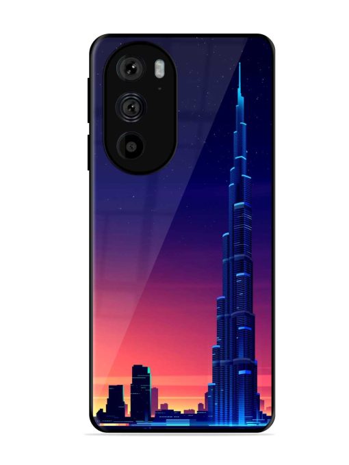 Burj Khalifa Abstract Glossy Metal Phone Cover for Motorola Edge 30 Pro Zapvi