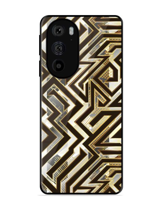 Technology Geometric Seamless Glossy Metal Phone Cover for Motorola Edge 30 Pro Zapvi