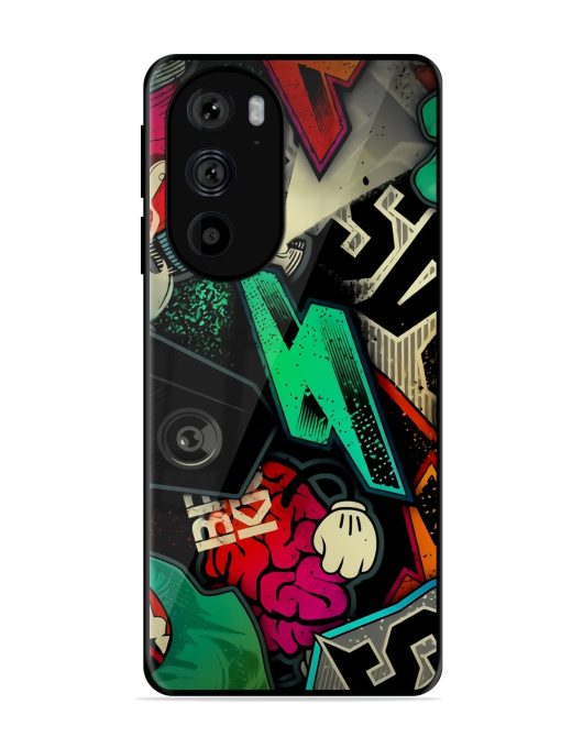 Graffiti Art Glossy Metal Phone Cover for Motorola Edge 30 Pro Zapvi