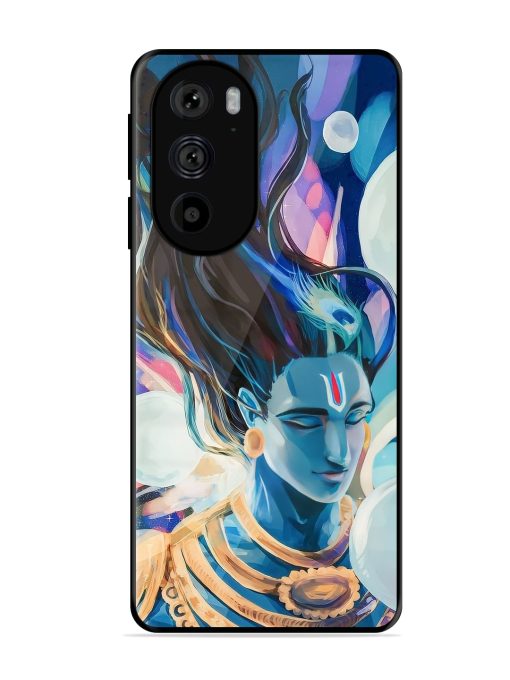 Bhagwan Sri Krishna Glossy Metal Phone Cover for Motorola Edge 30 Pro Zapvi