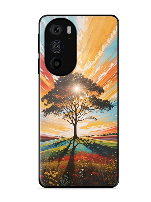 Abstract Tree Colorful Art Glossy Metal Phone Cover for Motorola Edge 30 Pro Zapvi