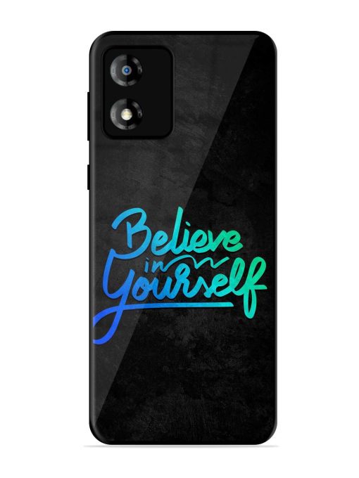 Believe In Yourself Glossy Metal Phone Cover for Motorola Moto E13 Zapvi