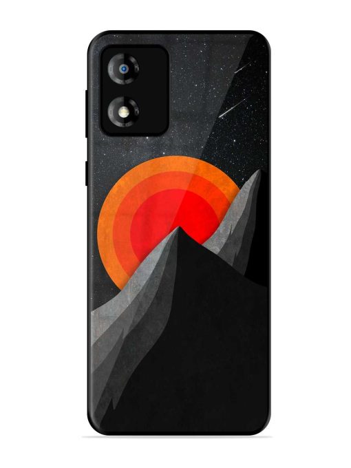 Black Mountain Glossy Metal Phone Cover for Motorola Moto E13 Zapvi