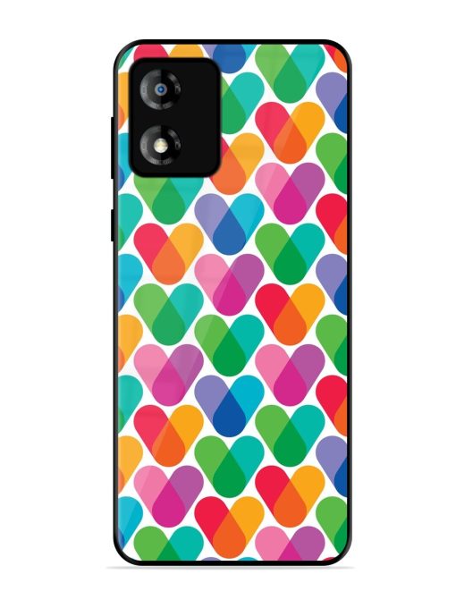 Overlapping Colors Colorful Glossy Metal TPU Phone Cover for Motorola Moto E13 Zapvi