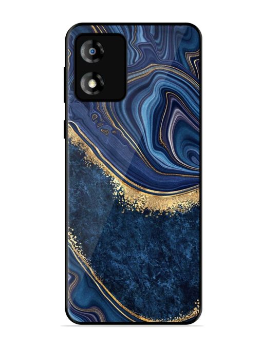 Abstract Background Blue Glossy Metal TPU Phone Cover for Motorola Moto E13 Zapvi