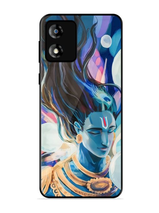 Bhagwan Sri Krishna Glossy Metal Phone Cover for Motorola Moto E13 Zapvi