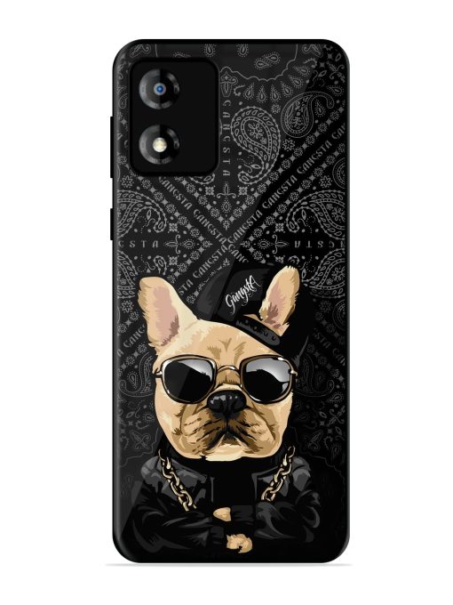 Gangsta Cool Sunmetales Dog Glossy Metal Phone Cover for Motorola Moto E13