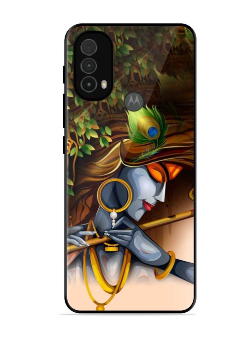 Krishna Glossy Metal Phone Cover for Motorola Moto E40 Zapvi