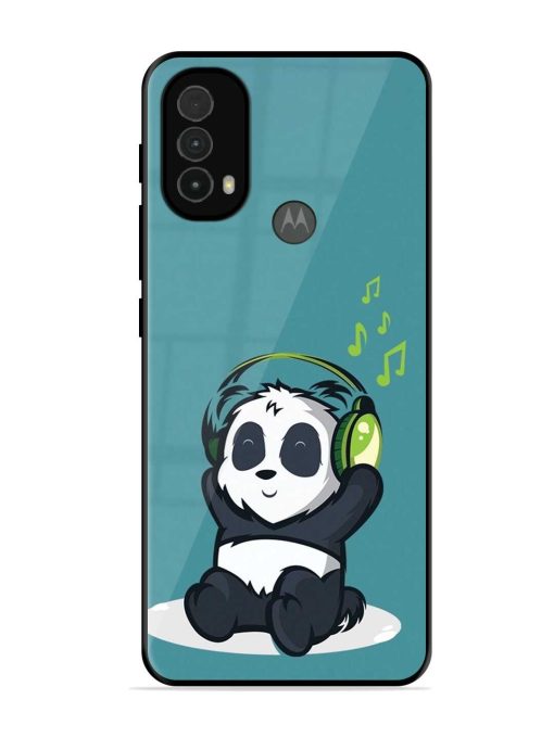 Music Panda Glossy Metal Phone Cover for Motorola Moto E40 Zapvi