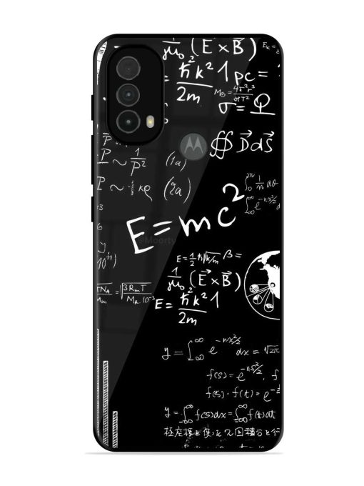 E=Mc2 Mass?Energy Equivalence Glossy Metal Phone Cover for Motorola Moto E40 Zapvi