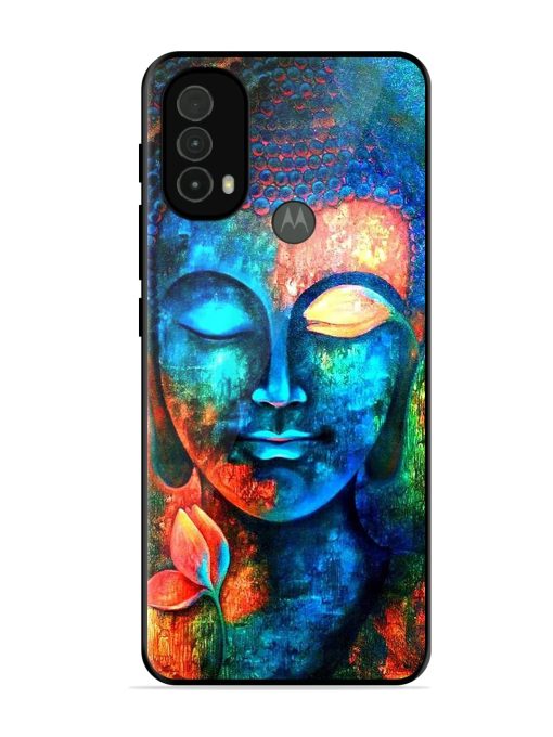 Buddha Painting Glossy Metal Phone Cover for Motorola Moto E40 Zapvi