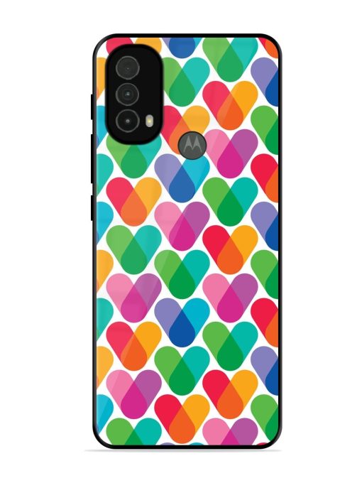 Overlapping Colors Colorful Glossy Metal TPU Phone Cover for Motorola Moto E40 Zapvi