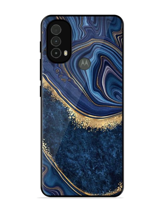 Abstract Background Blue Glossy Metal TPU Phone Cover for Motorola Moto E40 Zapvi