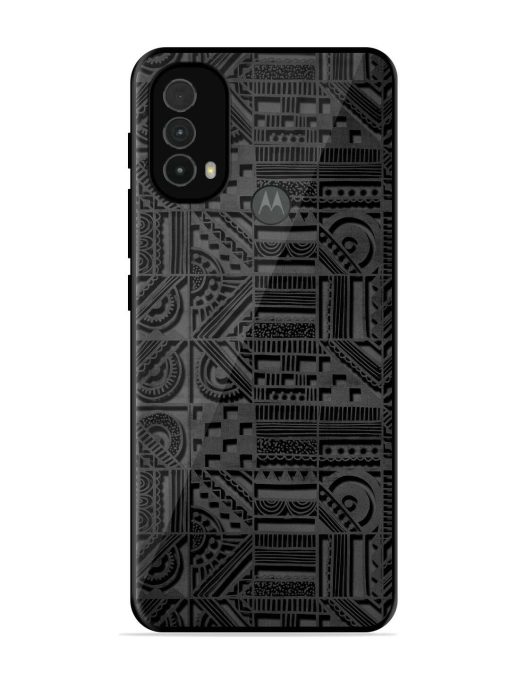 Seamless Pattern Glossy Metal Phone Cover for Motorola Moto E40 Zapvi