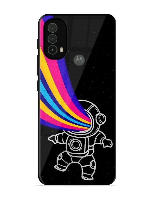 Astronaut Glossy Metal TPU Phone Cover for Motorola Moto E40 Zapvi