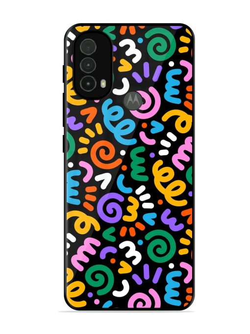 Colorful Seamless Vector Glossy Metal Phone Cover for Motorola Moto E40