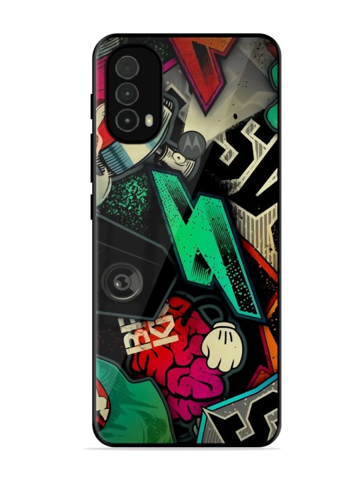 Graffiti Art Glossy Metal Phone Cover for Motorola Moto E40 Zapvi