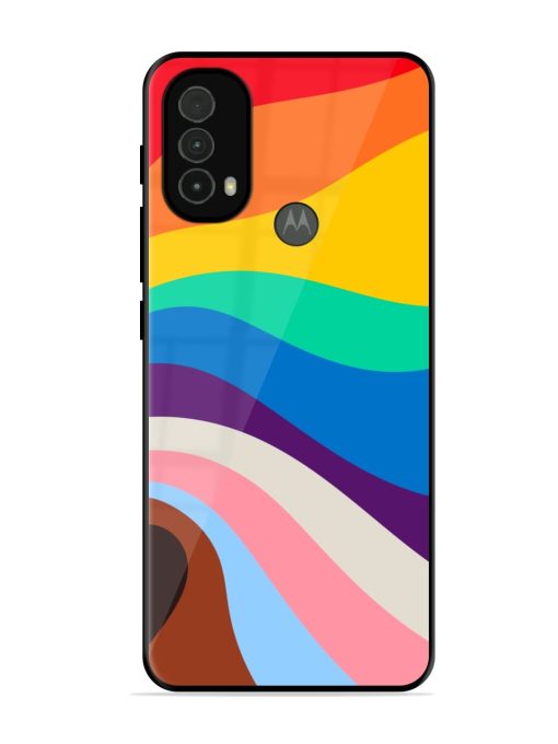 Minimal Pride Art Glossy Metal Phone Cover for Motorola Moto E40