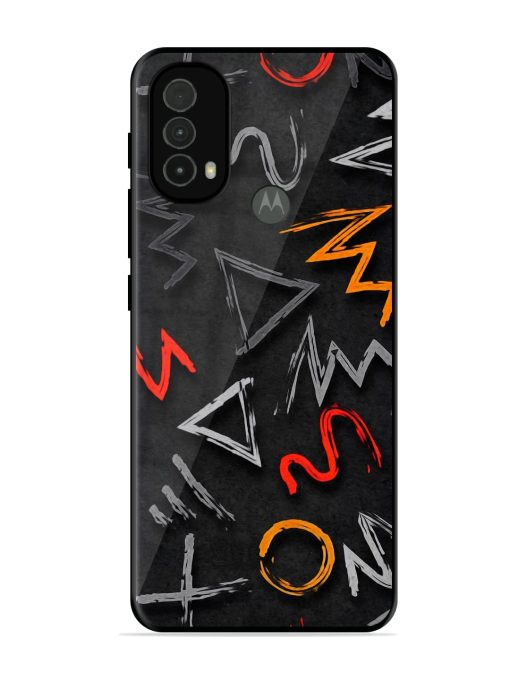 Grungy Graffiti Glossy Metal Phone Cover for Motorola Moto E40