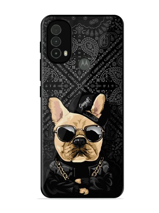 Gangsta Cool Sunmetales Dog Glossy Metal Phone Cover for Motorola Moto E40 Zapvi