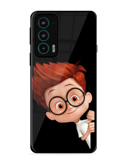 Smart Boy Cartoon Glossy Metal Phone Cover for Motorola Moto Edge 20 Zapvi