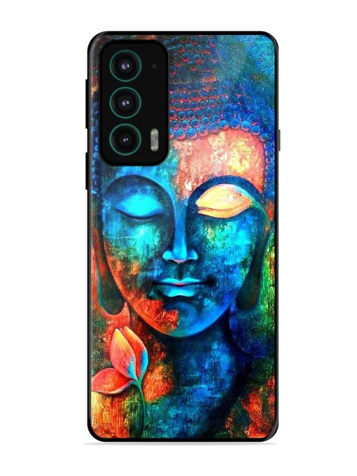 Buddha Painting Glossy Metal Phone Cover for Motorola Moto Edge 20 Zapvi