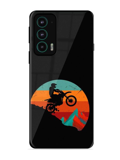 Mountain Bike Glossy Metal Phone Cover for Motorola Moto Edge 20 Zapvi