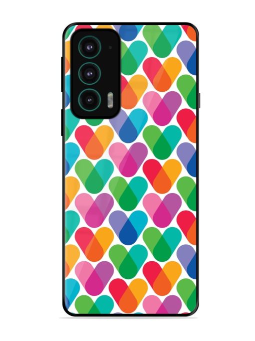 Overlapping Colors Colorful Glossy Metal TPU Phone Cover for Motorola Moto Edge 20 Zapvi