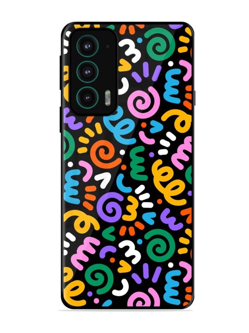 Colorful Seamless Vector Glossy Metal Phone Cover for Motorola Moto Edge 20 Zapvi