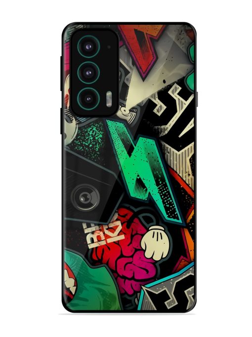 Graffiti Art Glossy Metal Phone Cover for Motorola Moto Edge 20 Zapvi