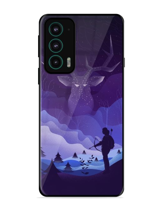 Deer Forest River Glossy Metal Phone Cover for Motorola Moto Edge 20