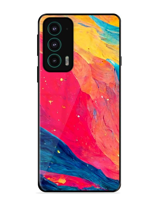 Starry Night Glossy Metal Phone Cover for Motorola Moto Edge 20 Zapvi