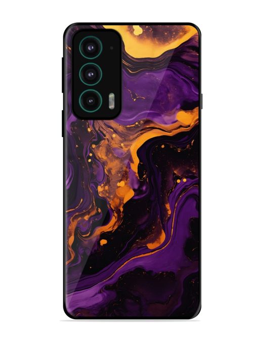 Painting Of A Purple Glossy Metal Phone Cover for Motorola Moto Edge 20