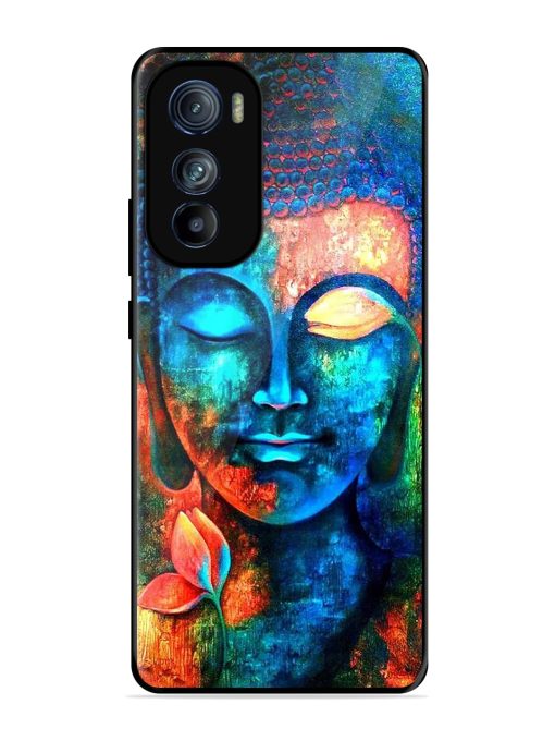 Buddha Painting Glossy Metal Phone Cover for Motorola Moto Edge 30 Zapvi