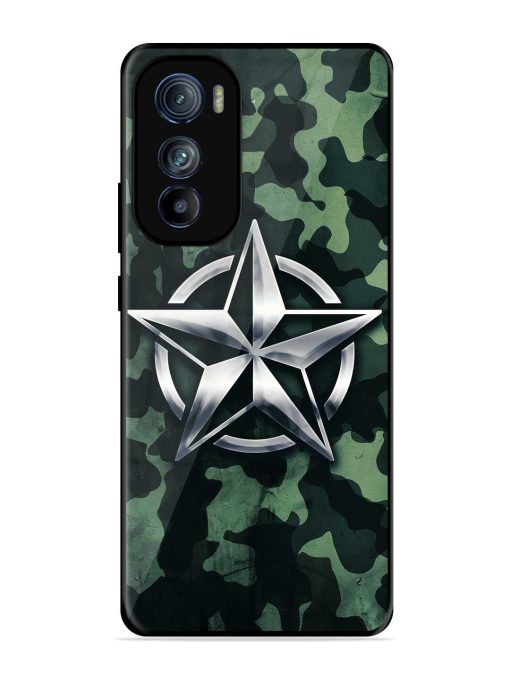 Indian Army Star Design Glossy Metal Phone Cover for Motorola Moto Edge 30 Zapvi