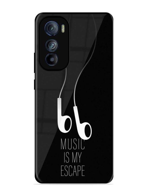 Music Is My Escape Glossy Metal Phone Cover for Motorola Moto Edge 30 Zapvi