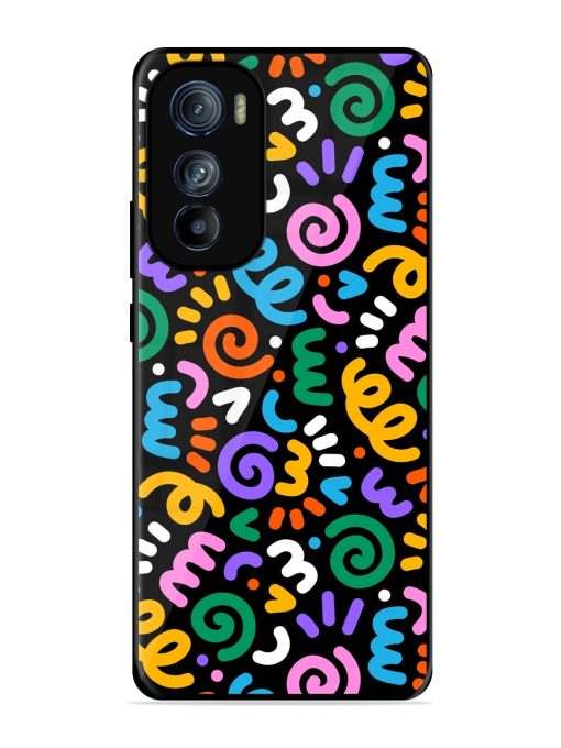 Colorful Seamless Vector Glossy Metal Phone Cover for Motorola Moto Edge 30 Zapvi